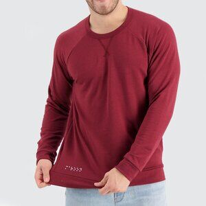 Two Blind Brothers LS Raglan Sweatshirt Pullover Bamboo Blend in Maroon size XL